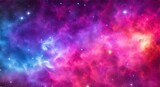 Colorful space galaxy cloud nebula. Stary night cosmos. Universe science astronomy, generative ai