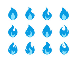 Wall Mural - fire icon, simple emoji in flat style