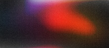 Red Orannge Violet Glow Blurred Abstract Gradient On Dark Grainy Background, Glowing Light, Large Banner Size