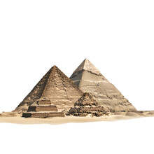 The Great Pyramids Of Gyza Isolated. Generative Ai Art