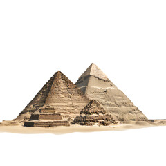 the great pyramids of gyza isolated. generative ai art
