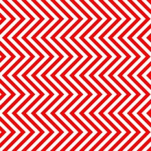 Classic Red And White Chevron Seamless Pattern. Seamless Zig Zag Pattern Background. Regular Texture Background. Classic Pattern. Retro And Vintage Design. 