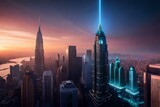Fototapeta  - citygenerated by AI technology 