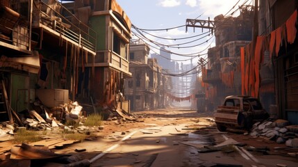 Survival City Game Environment Art