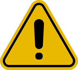 Yellow Warning Sign Triangle