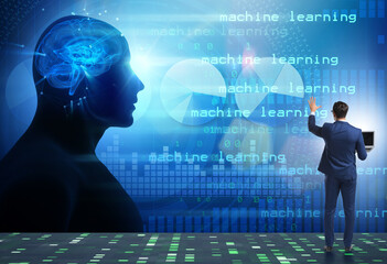 Cognitive computing and machine learning concept
