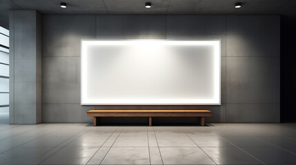 Aufkleber - Generative AI Cinema dark hall with white empty screen. Entertainment and presentation scene for indoor movie watching. Vector illustration