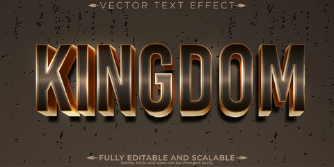 Wall Mural - Kingdom text effect, editable sword and battle text style