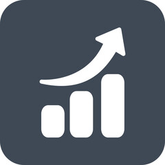 Wall Mural - Increase graph icons in simple square.