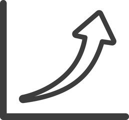 Wall Mural - graph outline icon, monoline icons.