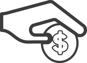 Wall Mural - save money outline icon, monoline icons.