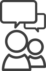 Wall Mural - conversation outline icon, monoline icons.