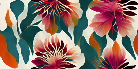 Wall Mural - seamless pattern with flowers