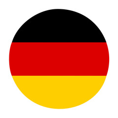 Wall Mural - germany flag circle transparent png. german flag round. vector illustration