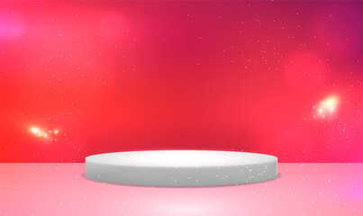 Wall Mural - cylinder podium on pink background. beautiful luxury background pedestal. product presentation, mock