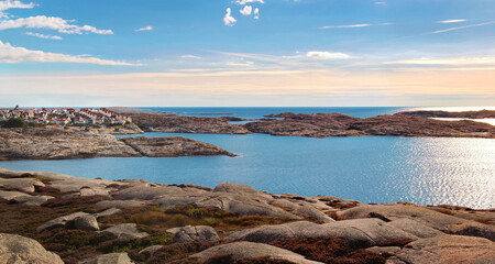 landscape of the coast in baltic sea in island of Smogen in Swed