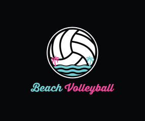 Wall Mural - colorful volleyball ball icon. Vector illustration.