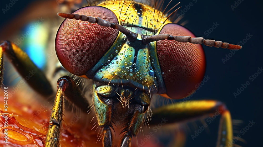 Generative AI. Insect Eyes: Explore the mesmerizing patterns and colors ...