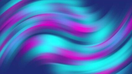 Wall Mural - Abstract color gradient background with liquid style waves featured violet and blue. Seamless looping video.