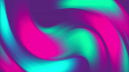 Wall Mural - Abstract color gradient background with liquid style waves featured violet and blue. Seamless looping video.