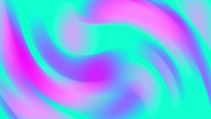 Wall Mural - Abstract color gradient background with liquid style waves featured violet and blue. Seamless looping video.