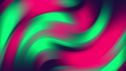 Wall Mural - Abstract color gradient background with liquid style waves featured violet and blue. Seamless looping video.