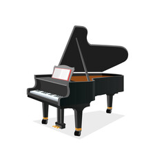 Canvas Print - classic piano with good quality and good design