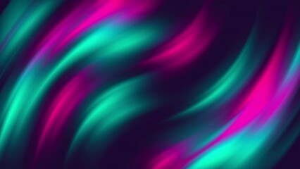 Wall Mural - Abstract color gradient background with liquid style waves featured violet and blue. Seamless looping video.