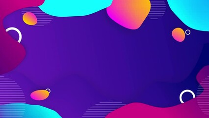 Wall Mural - Abstract colorful shape background. Neon Colors and Liquid gradients . Colorful vibrant gradients 3d animation seamless loop in 4K. Abstract colorful wave backdrop seamless loop.	
