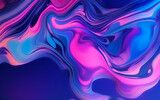 Fototapeta Panele - Abstract Background with 3D Waves blue, pink and purple colors. Wallpaper illustration design. Generative AI.