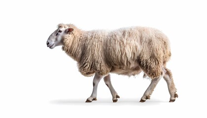 sheep on white background