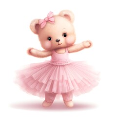 Canvas Print - Unleash your ımagination with a vibrant ballerina teddy bear