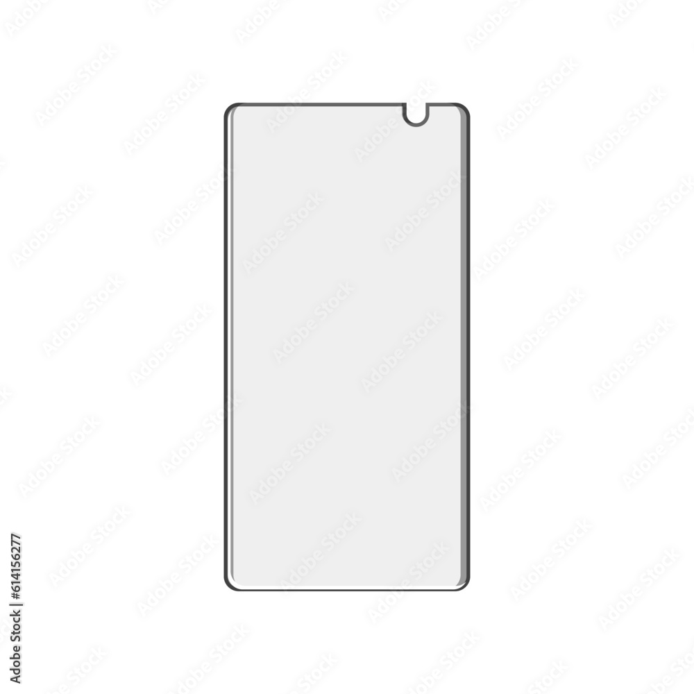 glass phone screen protector cartoon. mobile smart, cover cell glass ...