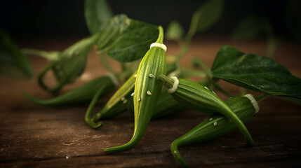 Wall Mural - green chili pepper HD 8K wallpaper Stock Photographic Image