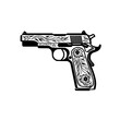 Gun Svg, 1911 Svg, Gun Cut File, Pistol Graphic, Handgun clipart, 1911 Cricut, 45 Gun, Firearm Svg, Sidearm Svg, Gun Vector, Colt 1911 Svg