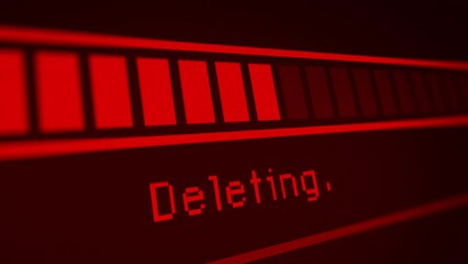 Animated Red Delete Progress Bar
