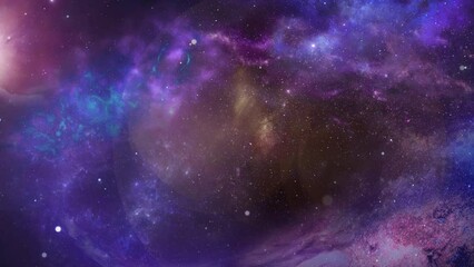 purple nebula and galaxies in space. milky way with galaxy stars and space dust in universe. blue st