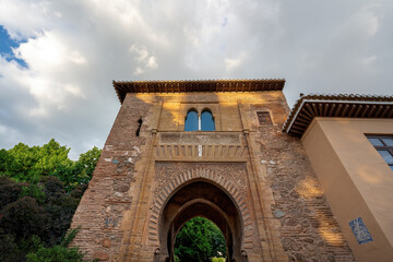 Sticker - Wine Gate (Puerta del Vino) at Alhambra - Granada, Andalusia, Spain