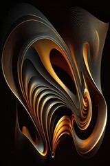 Wall Mural - Abstract Black and Gold Wave Background
AI-Generated