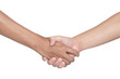 © Kung37 - Two men shaking hands isolated on white background with clipping path.