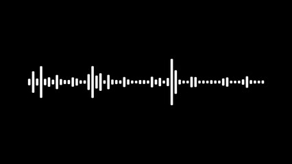 White audio spectrum on Black background abstract. lines background White audio waveform spectrum