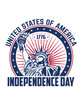 © Imran_Designer - American flag, symbol for 4th July, Independence Day celebration. Patriotic Typography Graphics. National printing design. Fashion Print sportswear apparel, t shirt, card, banner. Vector illustration
