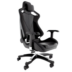 Gaming Chair 3d render, isolated transparent background