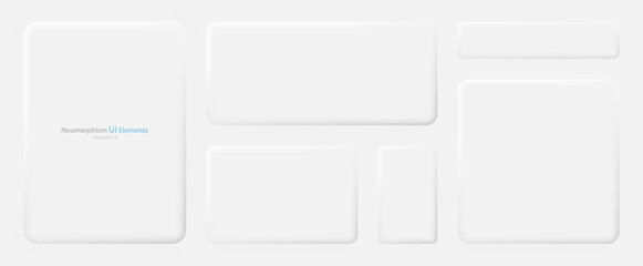 Wall Mural - a set of rectangular banners with rounded edges on a white background. user interface elements in th