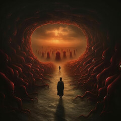 Wall Mural - Entering the devil's hell