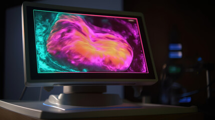 Wall Mural - Getting ultrasound diagnostic from doctor. Generative Ai