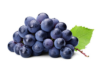 Grapes isolated on transparent or white background, png