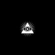 Masons symbol All seeing eye of God icon isolated on dark background