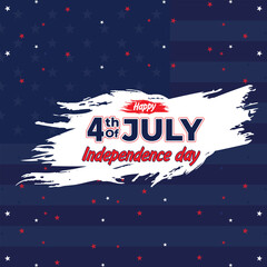Wall Mural - Happy 4th of July. Fourth July Independence Day USA. Independence Day sale web banner. Independence Day USA social media promotion template. greeting card, banner, poster with United States flag