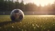 The ball on the football field. Generative AI